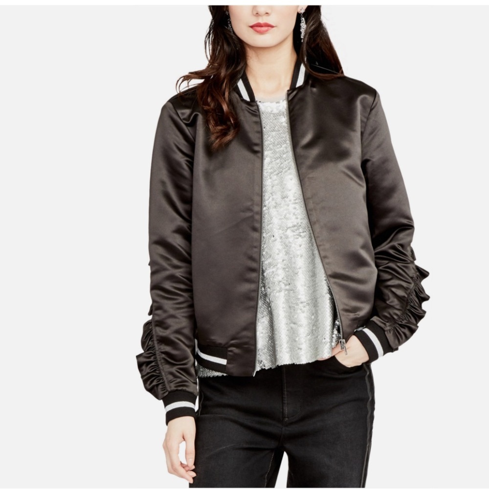Rachel Roy ruffled bomber jacket